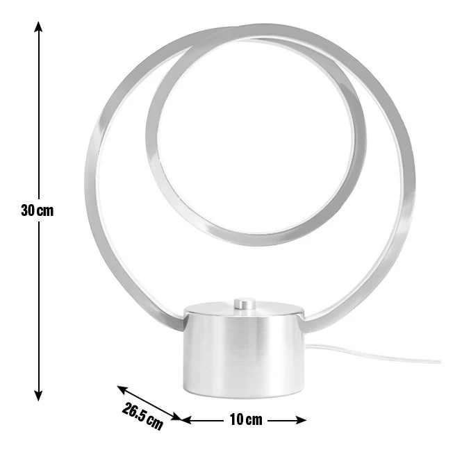 Habitat Pill Metal LED Table Lamp - Brushed Brass - Image 3