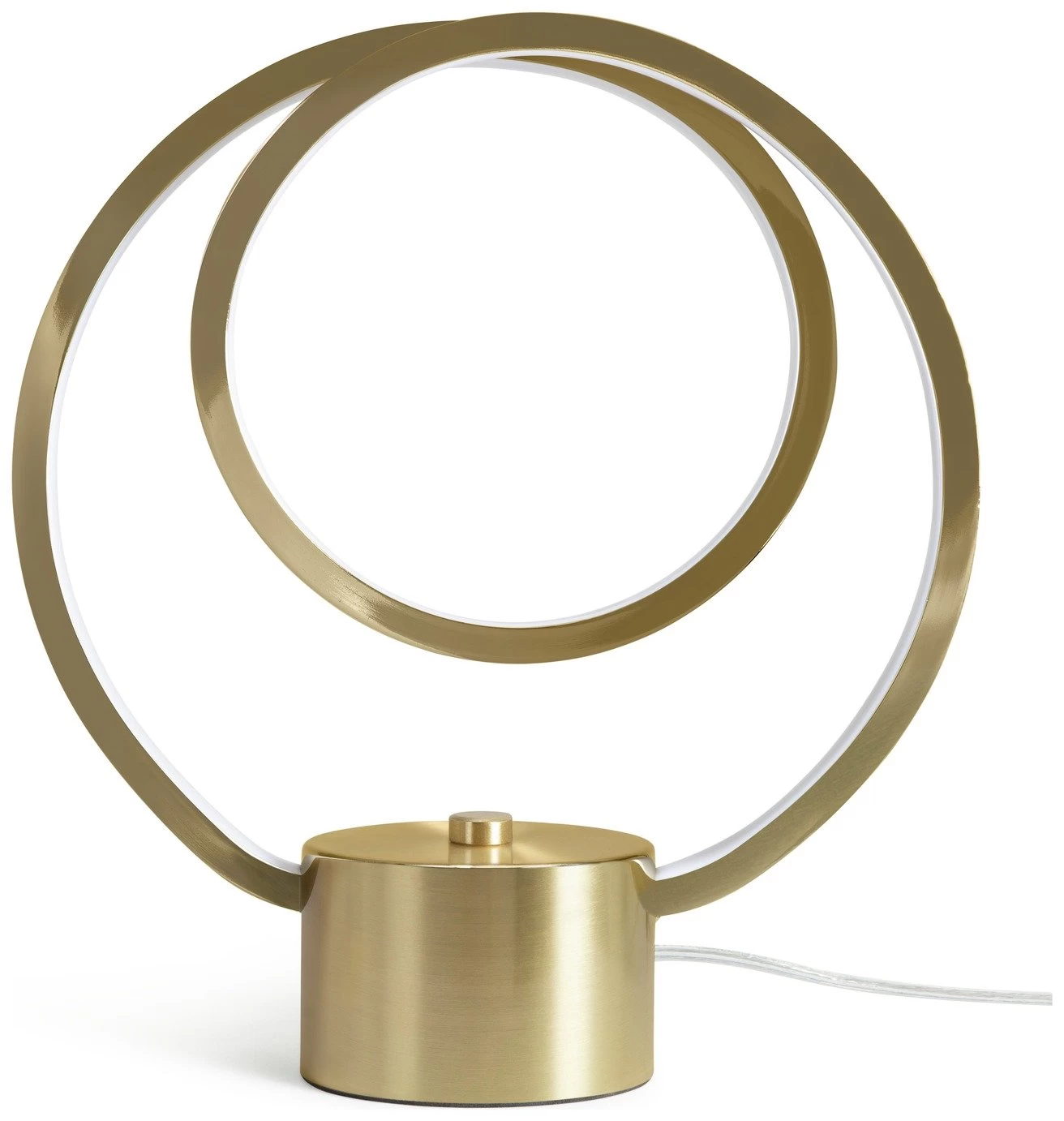 Habitat Pill Metal LED Table Lamp - Brushed Brass - Image 2