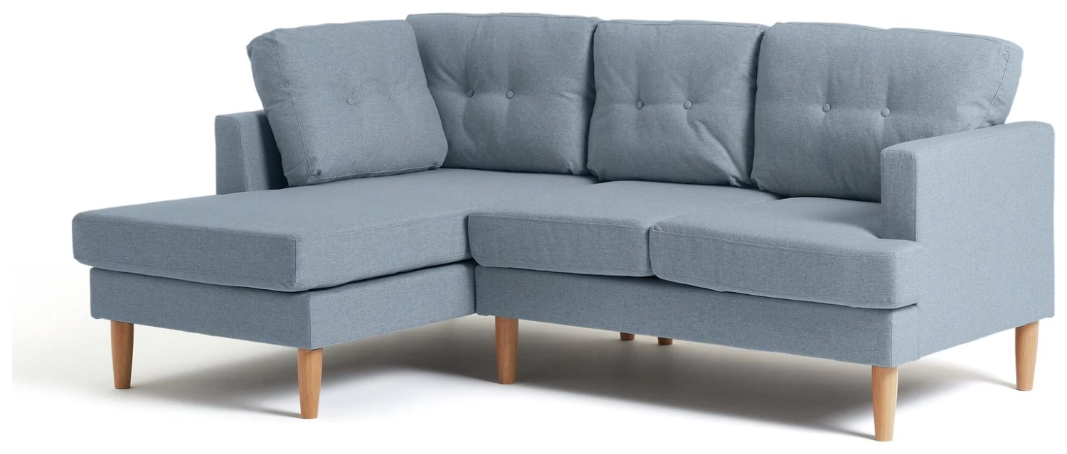 Habitat Joshua Left Hand Corner Chaise Sofa - Blue - Image 4