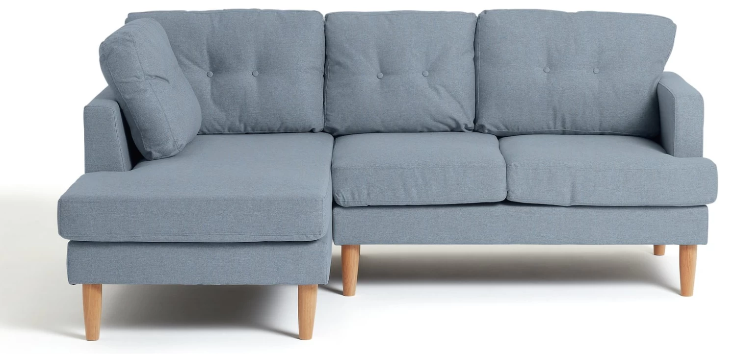 Habitat Joshua Left Hand Corner Chaise Sofa - Blue - Image 5