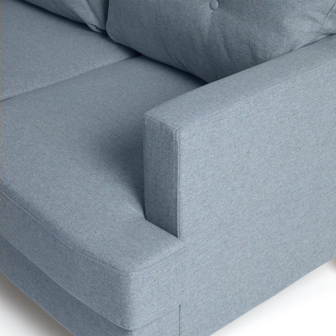 Habitat Joshua Left Hand Corner Chaise Sofa - Blue - Image 7