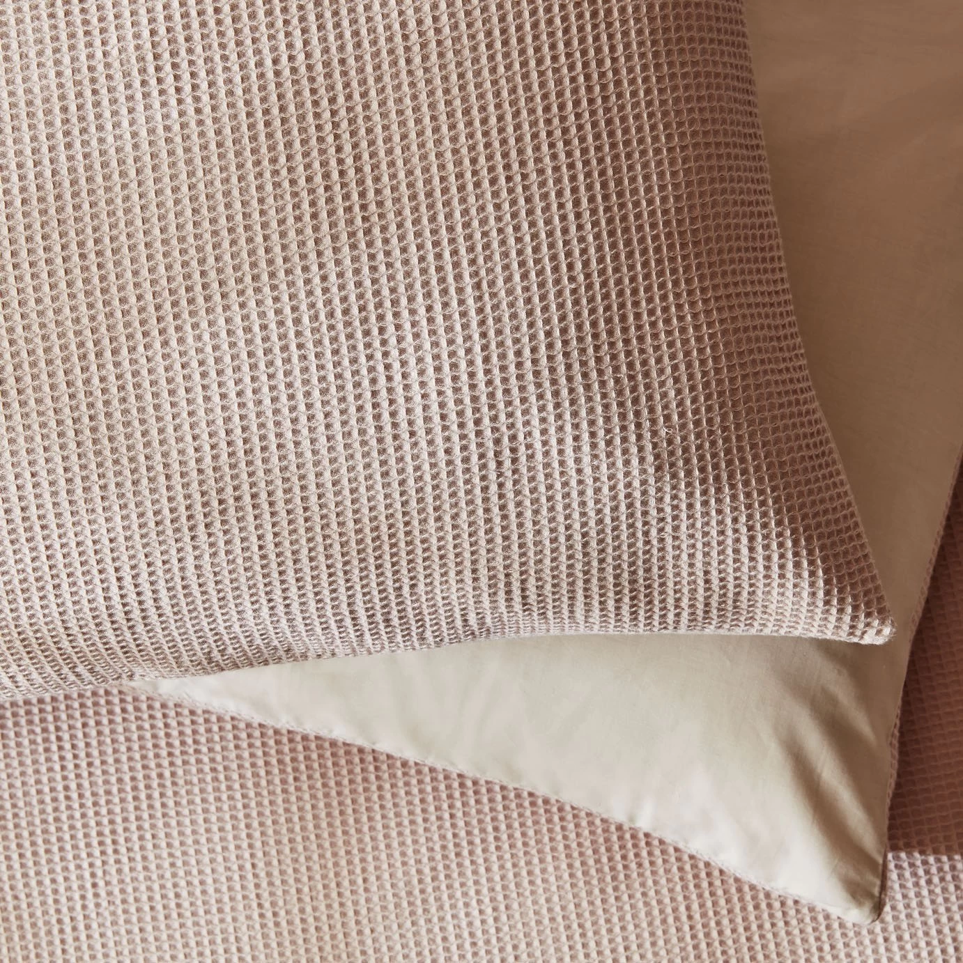 Habitat Cotton Waffle Plain Neutral Bedding Set - Single - Image 5