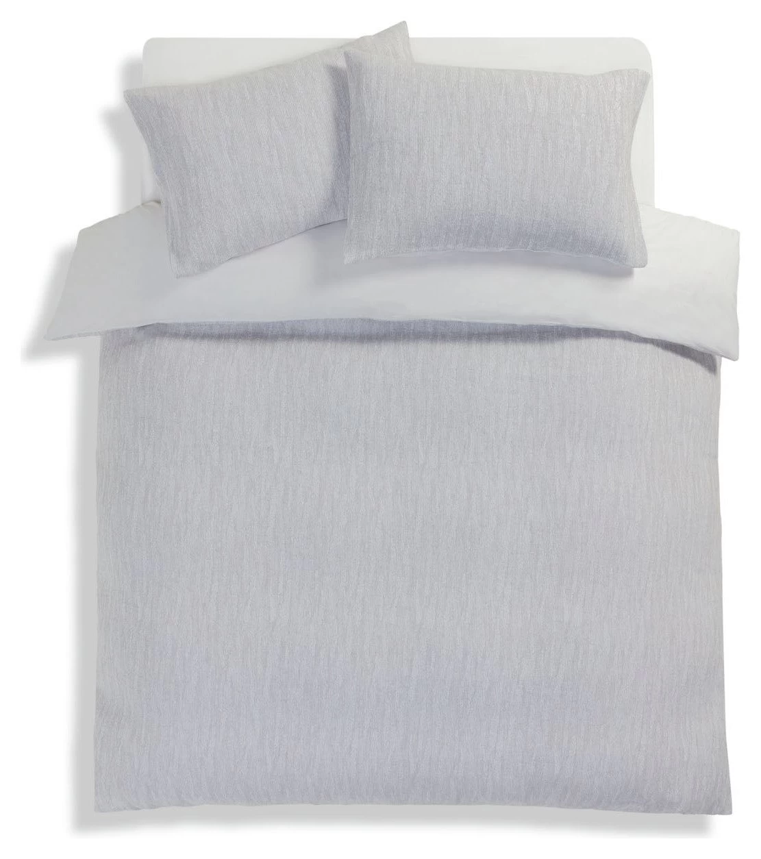 Habitat Cotton Matelassé Grey Bedding Set - Double - Image 3