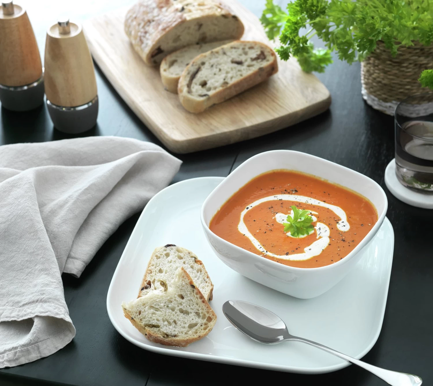 Habitat Riko Square 4 Piece Cereal Bowls - White - Image 2