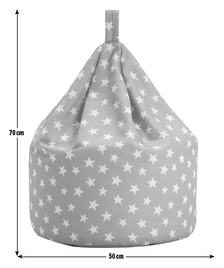 Habitat Kids Grey Stars Bean Bag - Image 3