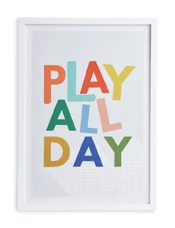 Habitat Kids Play Slogan Framed Wall Art - 31x43cm